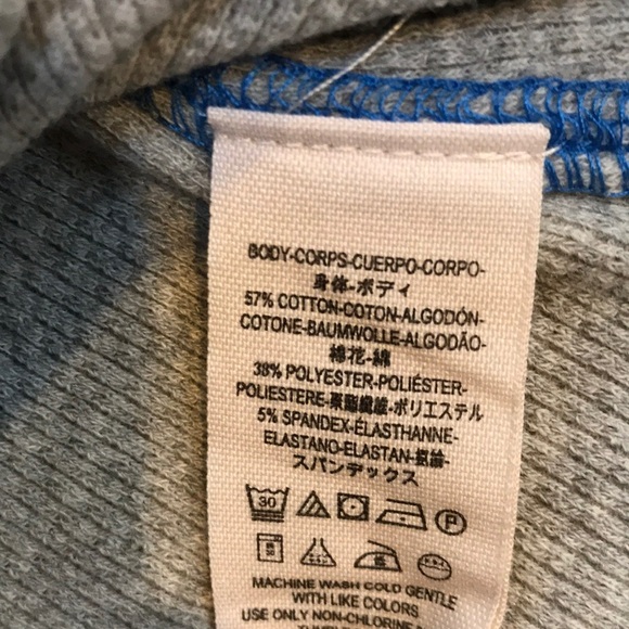 NWT! FREE PEOPLE Size S Grey Henley long sleeve top - Picture 6 of 8